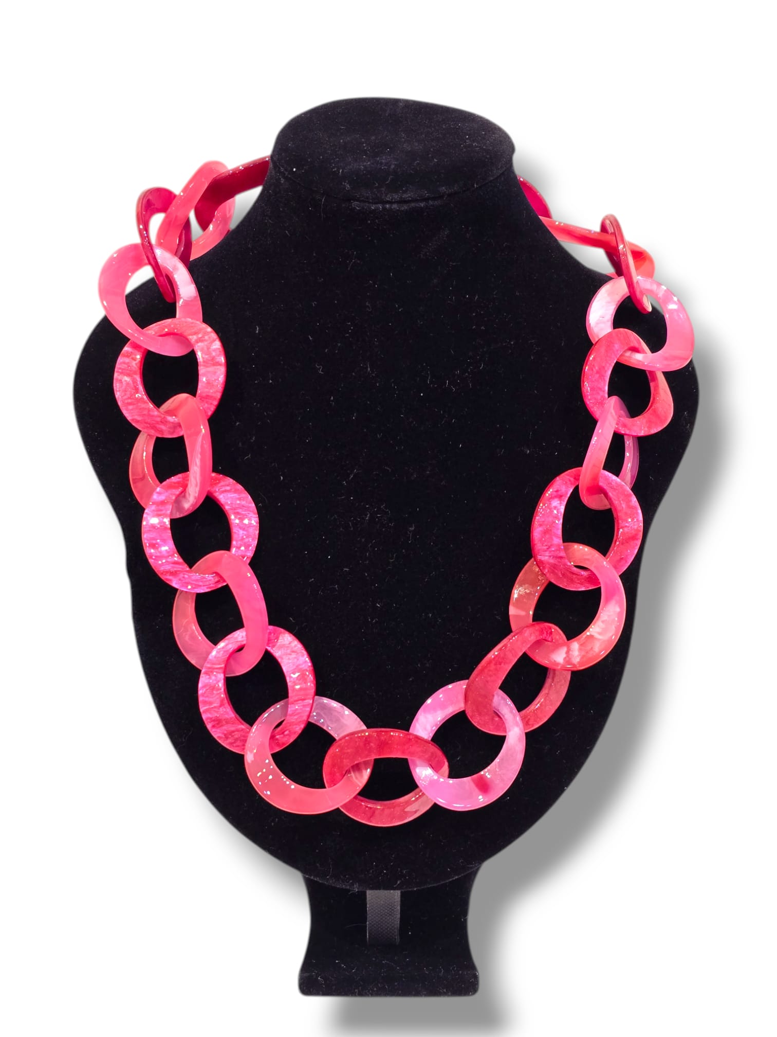 Collier fantaisie rose