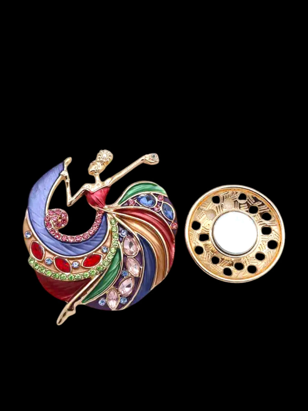 Broche aimantée "Danseuse multicolores"