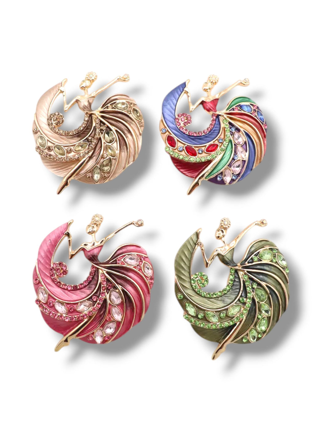 Broche aimantée "Danseuse rose"