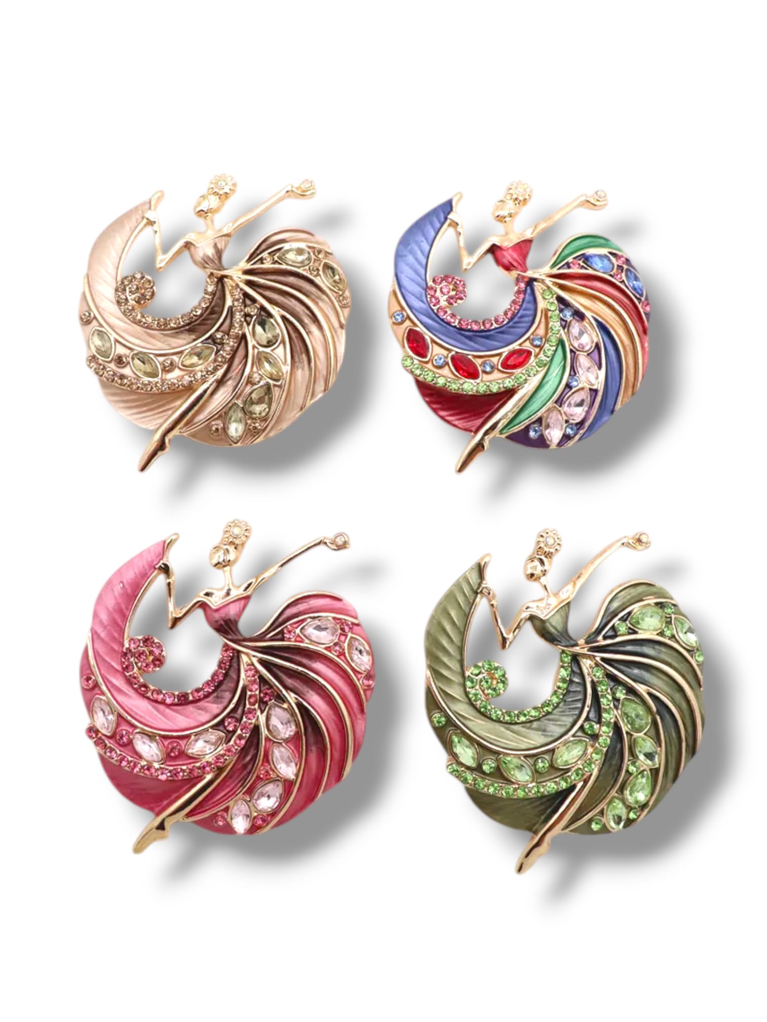 Broche aimantée "Danseuse rose"