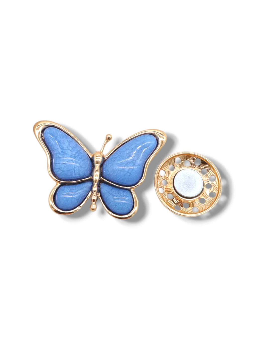 Broche aimantée "Papillon bleu"