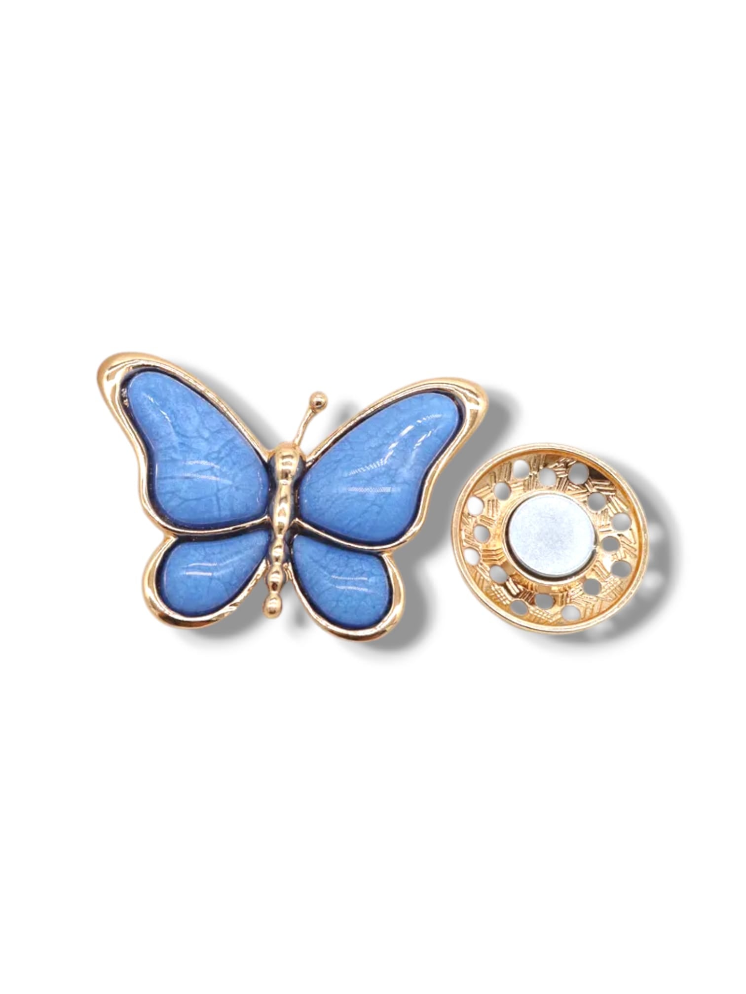 Broche aimantée "Papillon bleu"