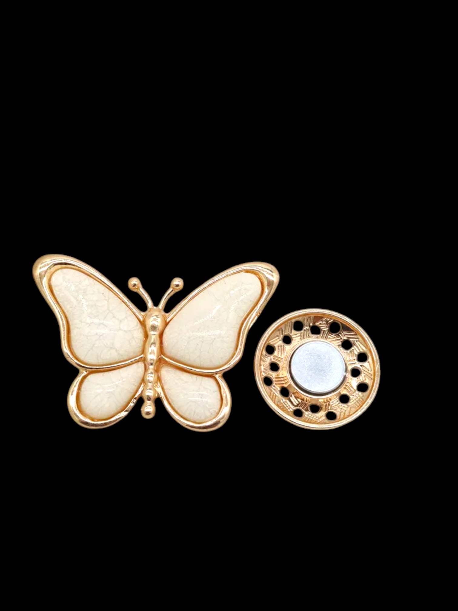 roche aimantée "Papillon écru"