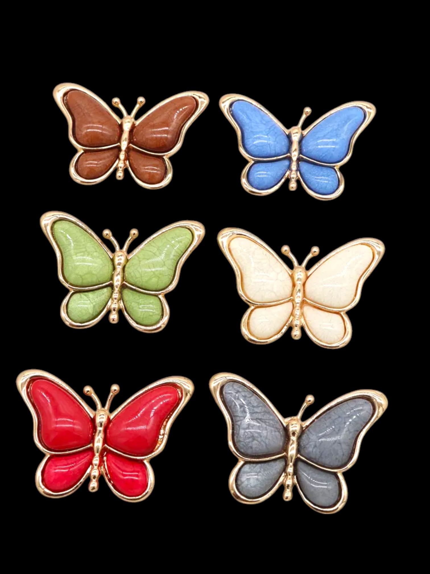 roche aimantée "Papillon écru"