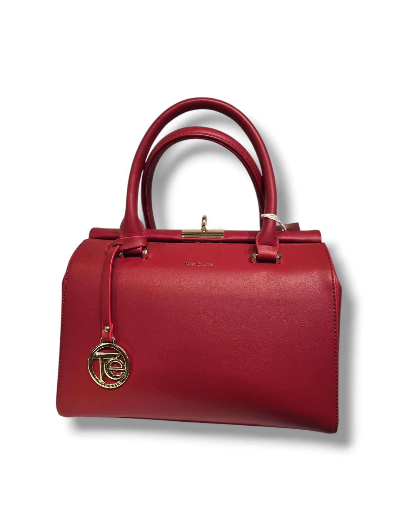 Sac à main rouge en cuir synthétique TOM & EVA