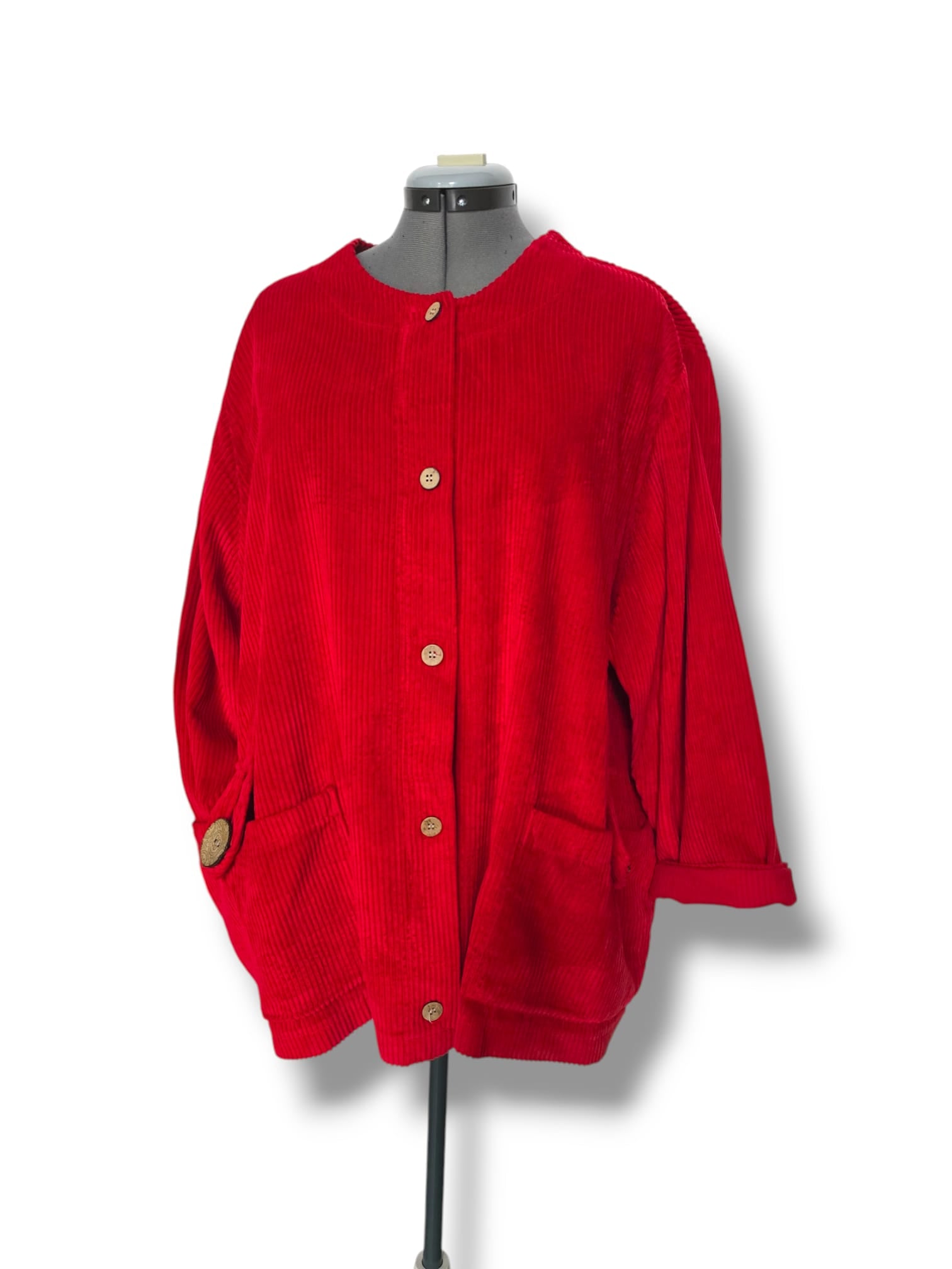 Veste en velours côtelé – Rouge vif