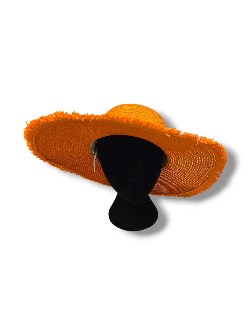 Chapeau Orange avec Perles – Audace & Élégance