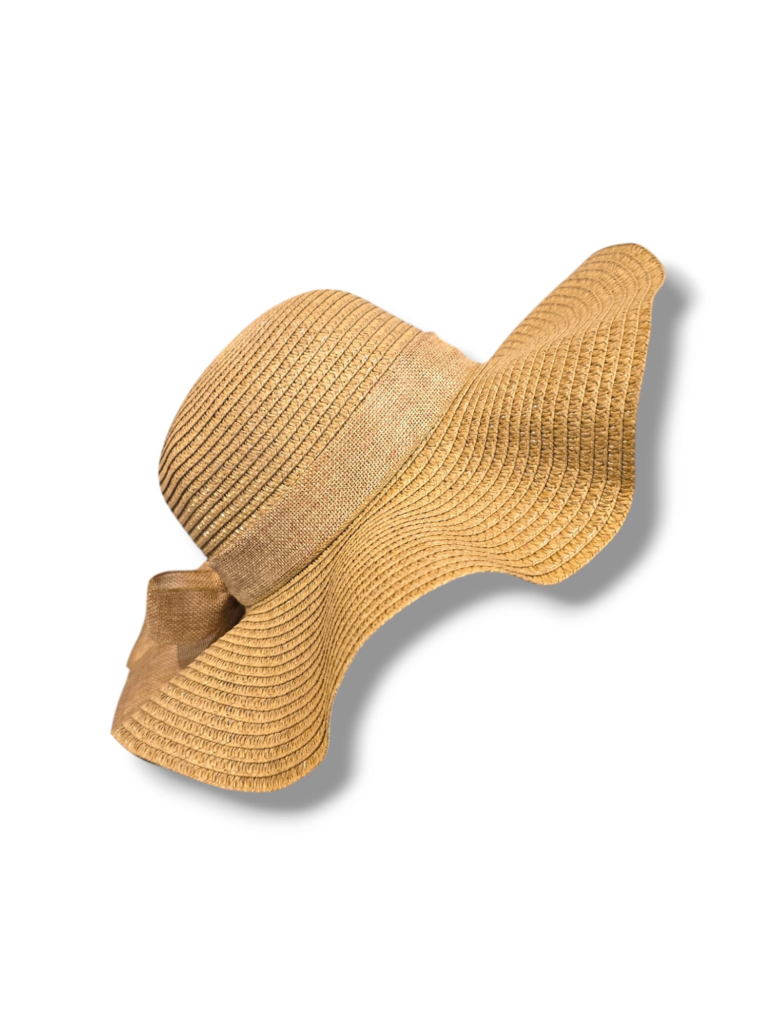 Chapeau Écru avec Nœud en Lin – Charme & Élégance
