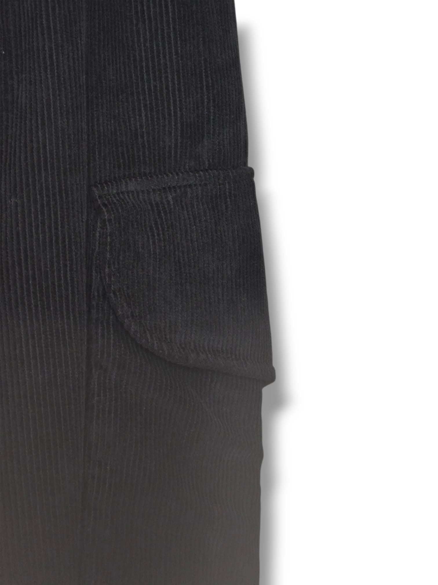 Pantalon en coton côtelé Noir