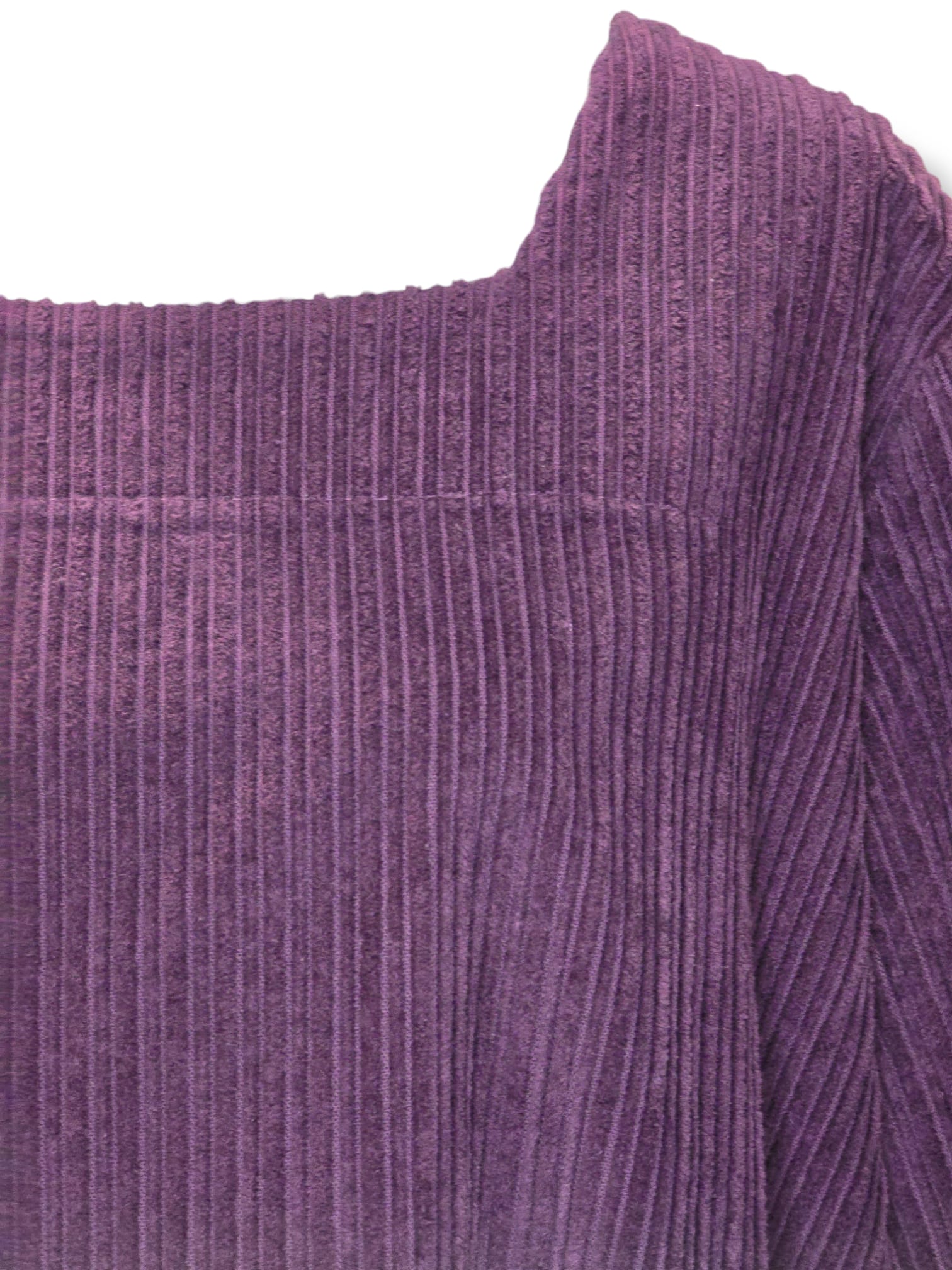 Haut violet en coton côtelé grosses côtes