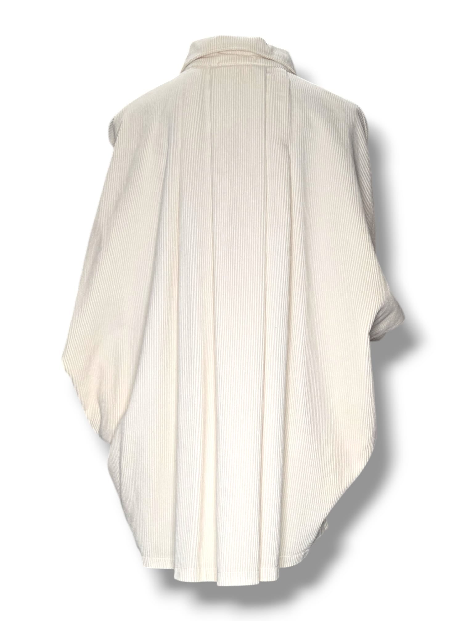 Veste blanche en coton côtelé