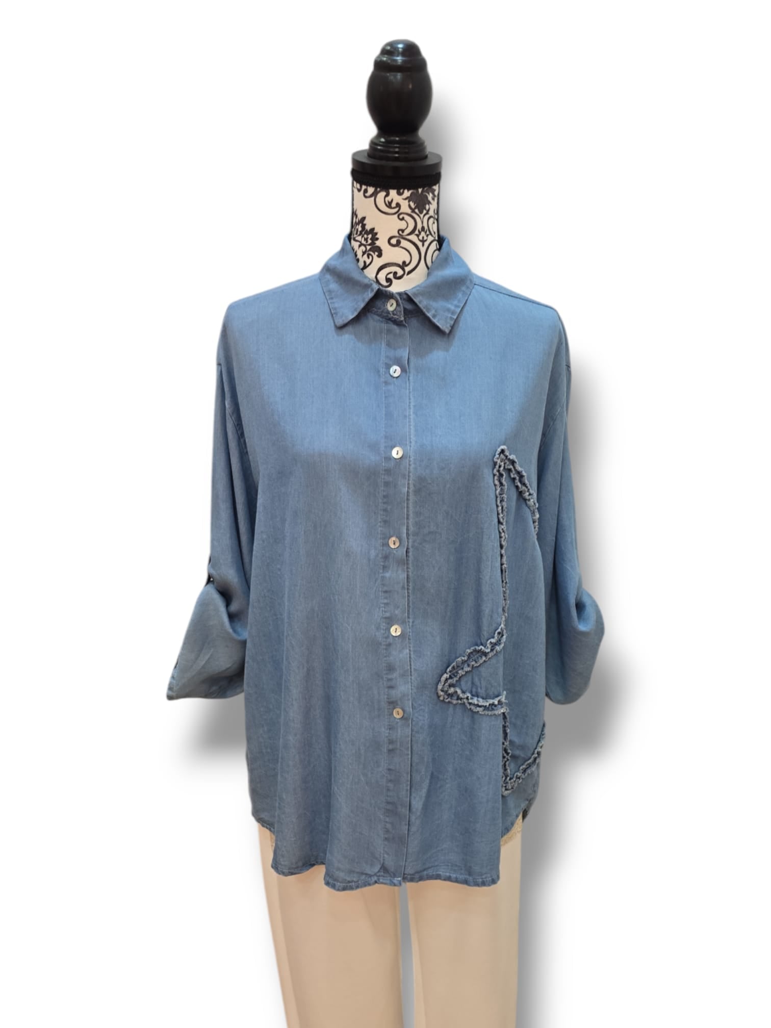 Chemisier bleu jean