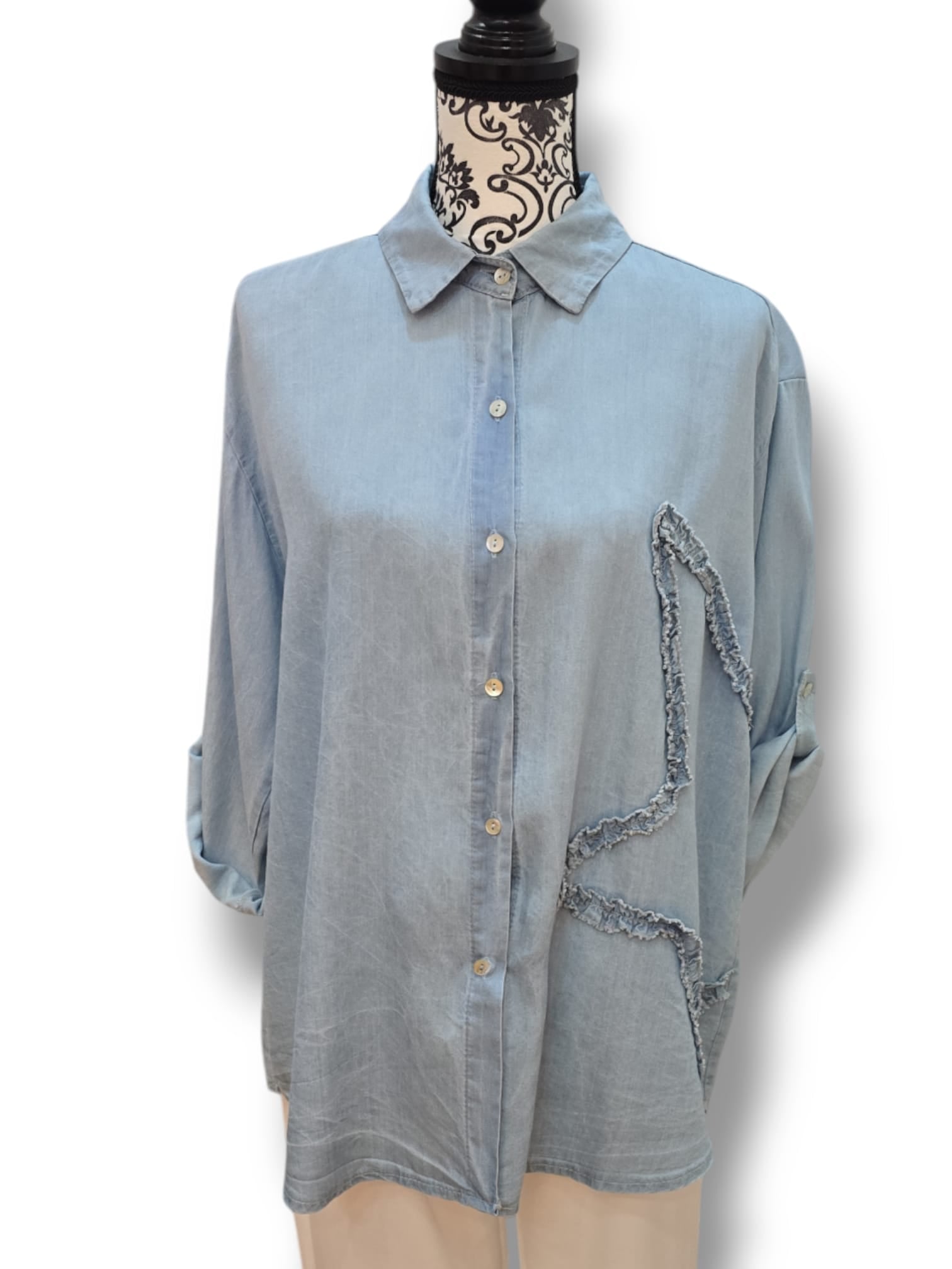 Chemisier bleu jean