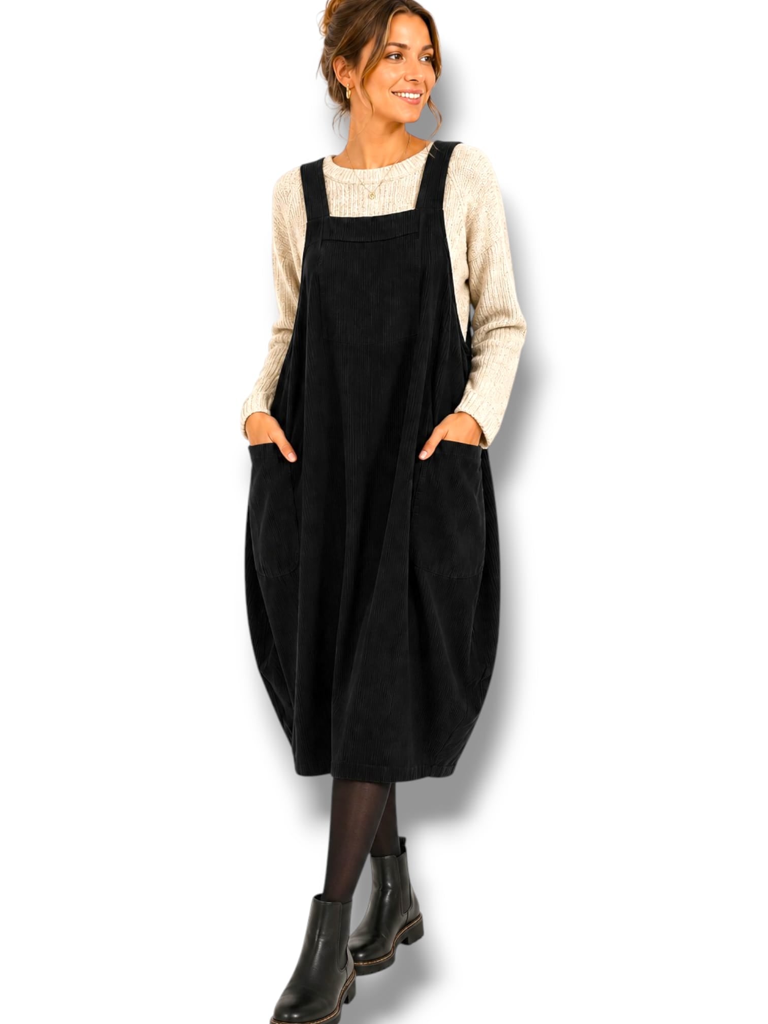 Robe à bretelles 100% coton cotelé