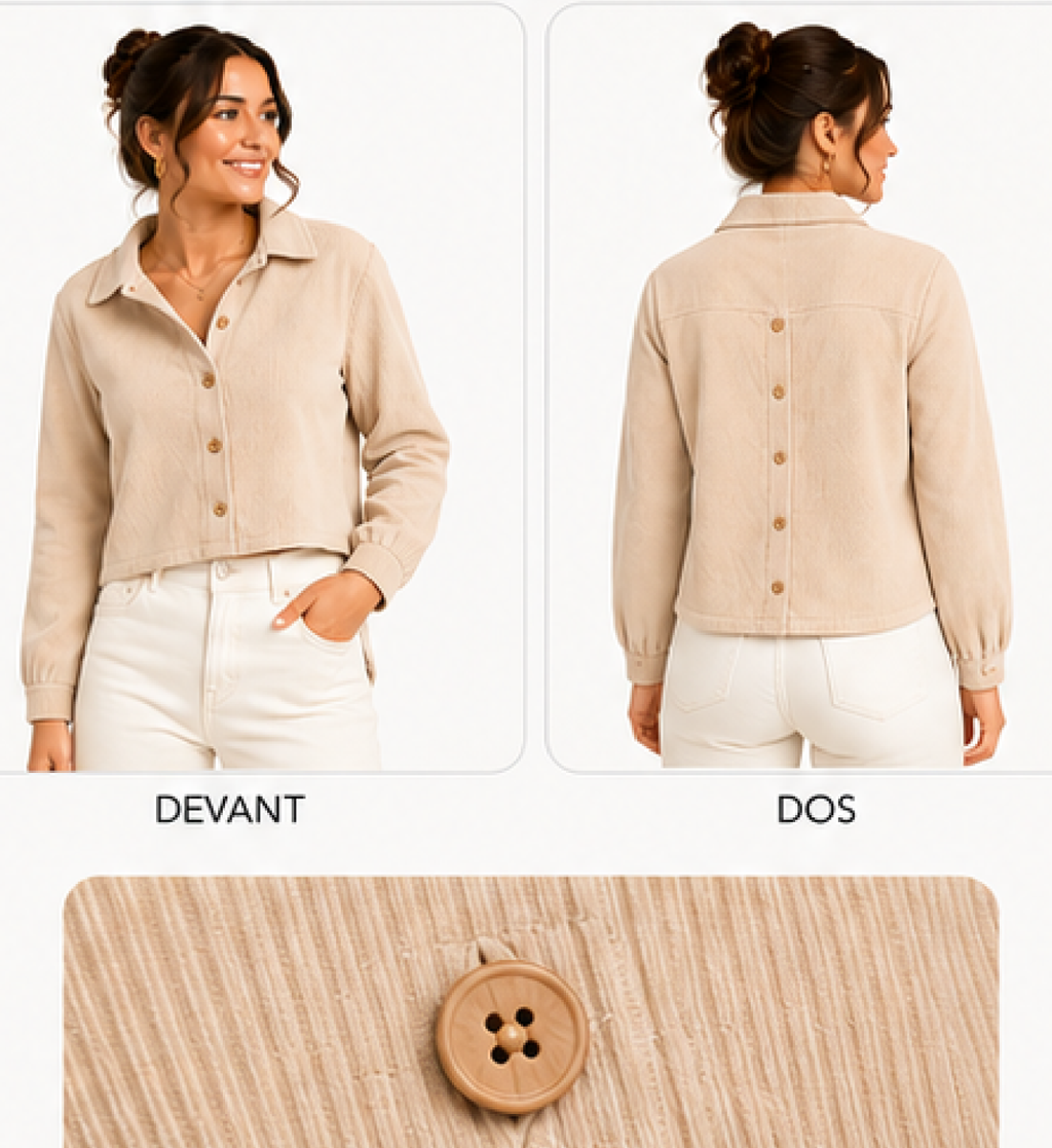 Haut 100% COTON COTELÉ