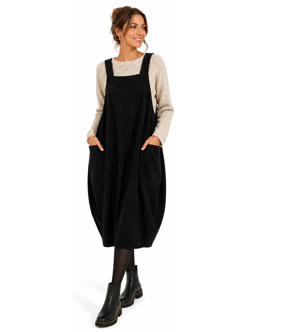 Robe à bretelles 100% coton cotelé